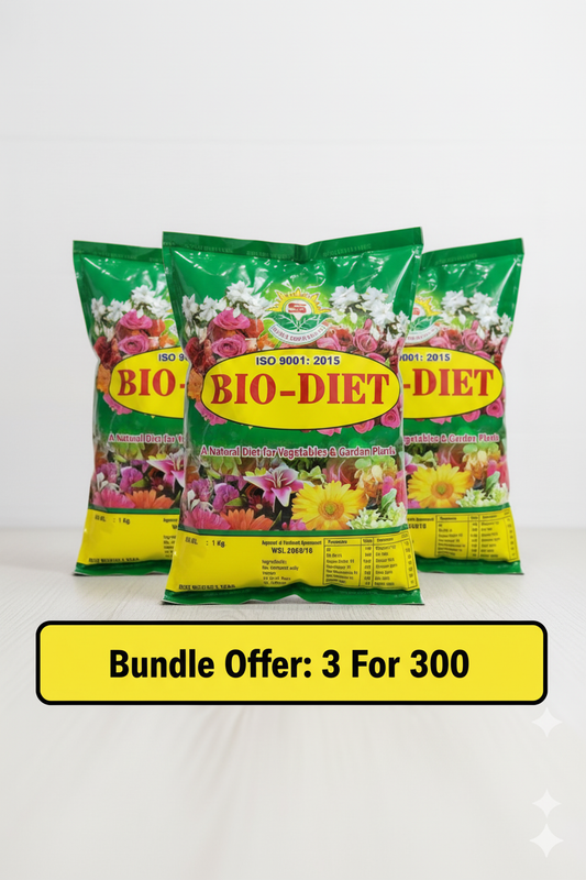 Bio Diet Organic Manure | Natural Bio Fertilizer for Plants, Vegetables & Fruits | Soil Enricher – 3 KG